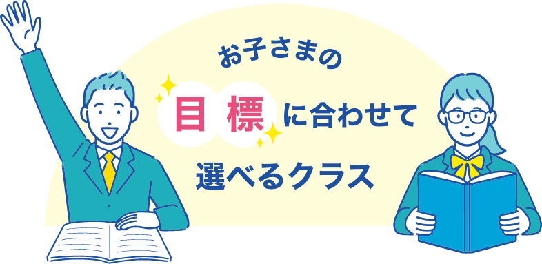 お子さまの目標に合わせて選べるクラス