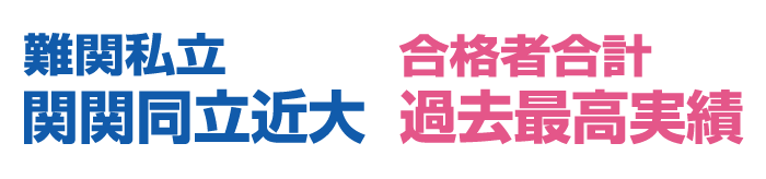 難関私立 関関同立近大 合格者合計 過去最高実績