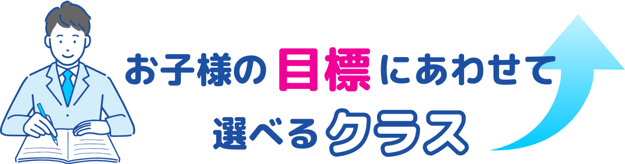 お子様の目標にあわせて選べるクラス
